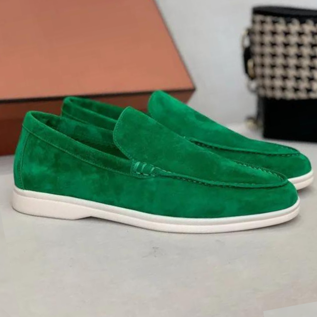 Lucas | Suède loafers met leren binnenzool 8
