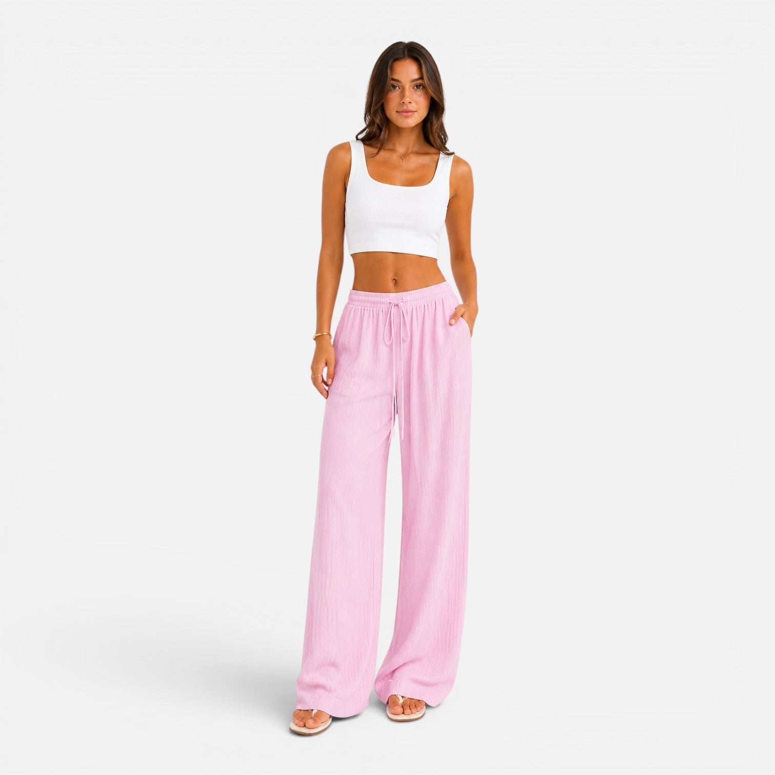Luchtige Casual Wijde Broek | Navando