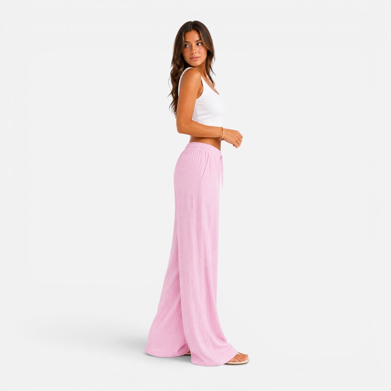 Luchtige Casual Wijde Broek | Navando