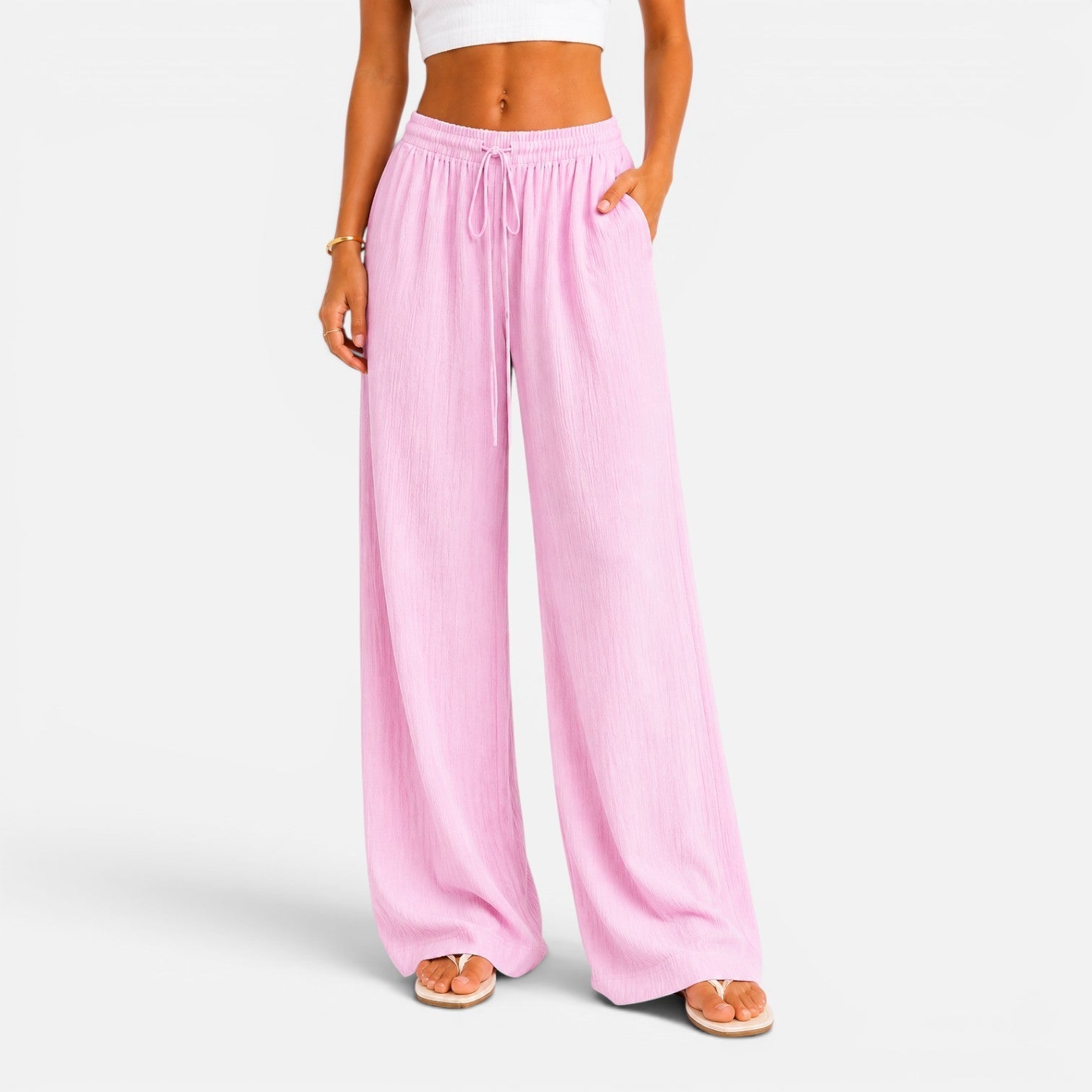 Luchtige Casual Wijde Broek | Navando