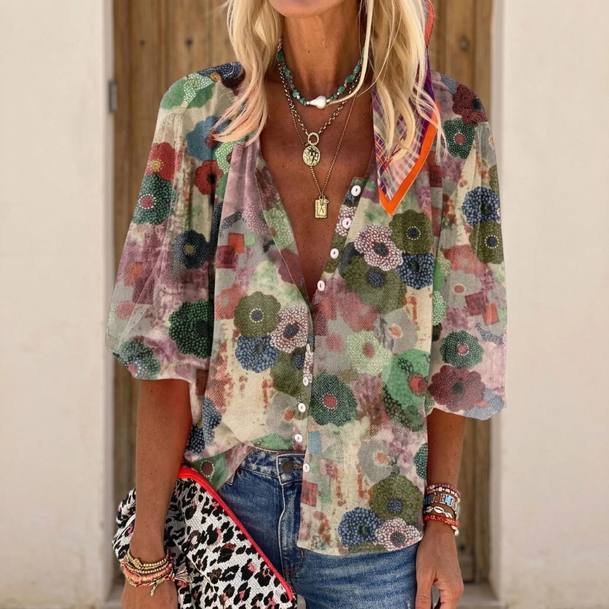 Luchtige Gebloemde Blouse | Navando