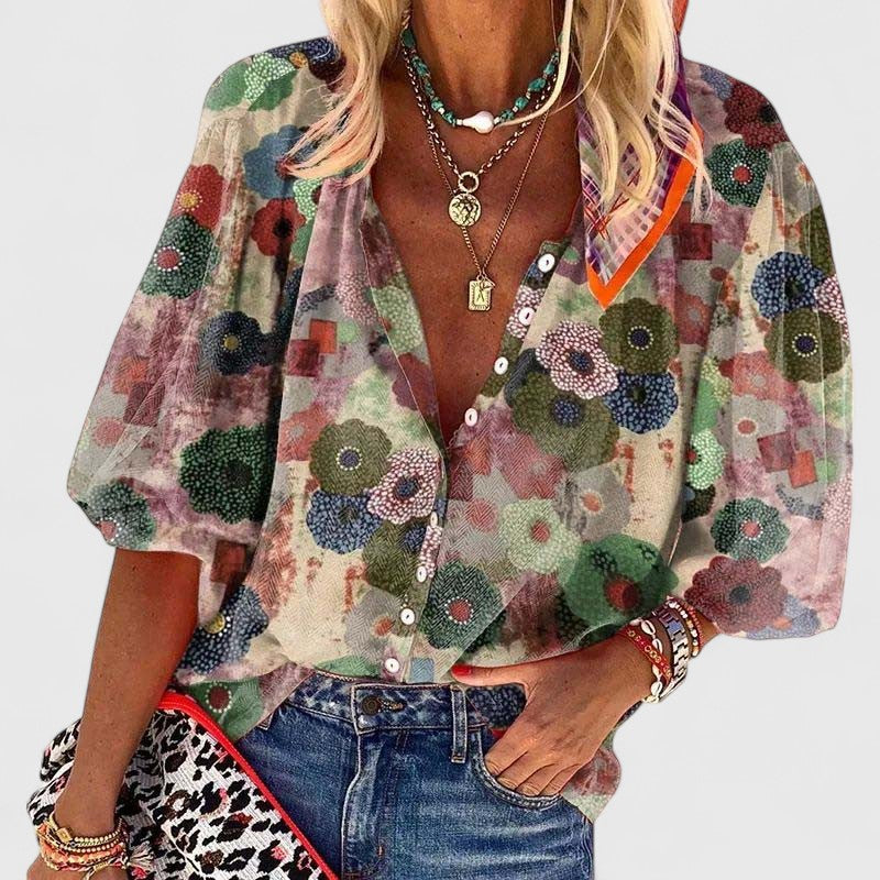 Luchtige Gebloemde Blouse | Navando