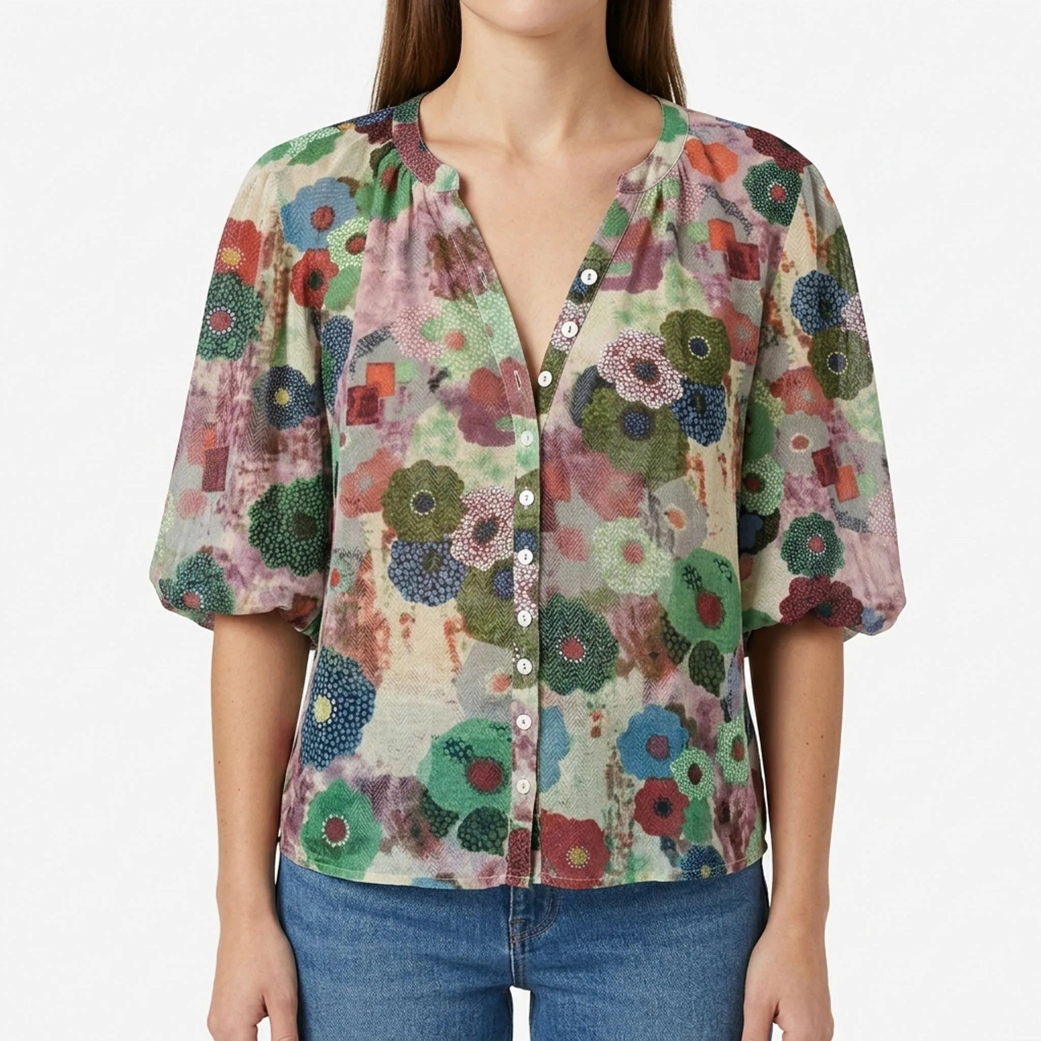 Luchtige Gebloemde Blouse | Navando