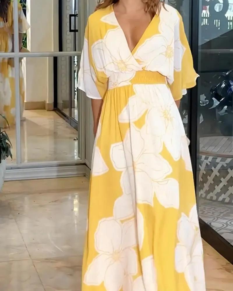 Luchtige Maxi Jurk Met Bloemenprint | Navando
