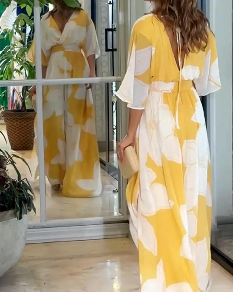 Luchtige Maxi Jurk Met Bloemenprint | Navando