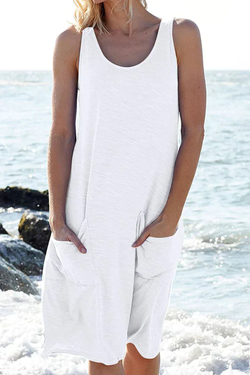 Luchtige Mouwloze Strandjurk | Navando