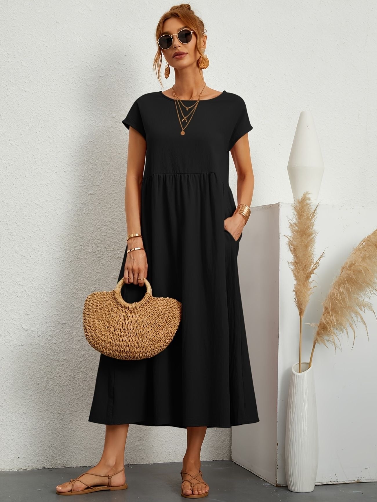 Luchtige Zomerjurk Met Hoge Taille | Navando