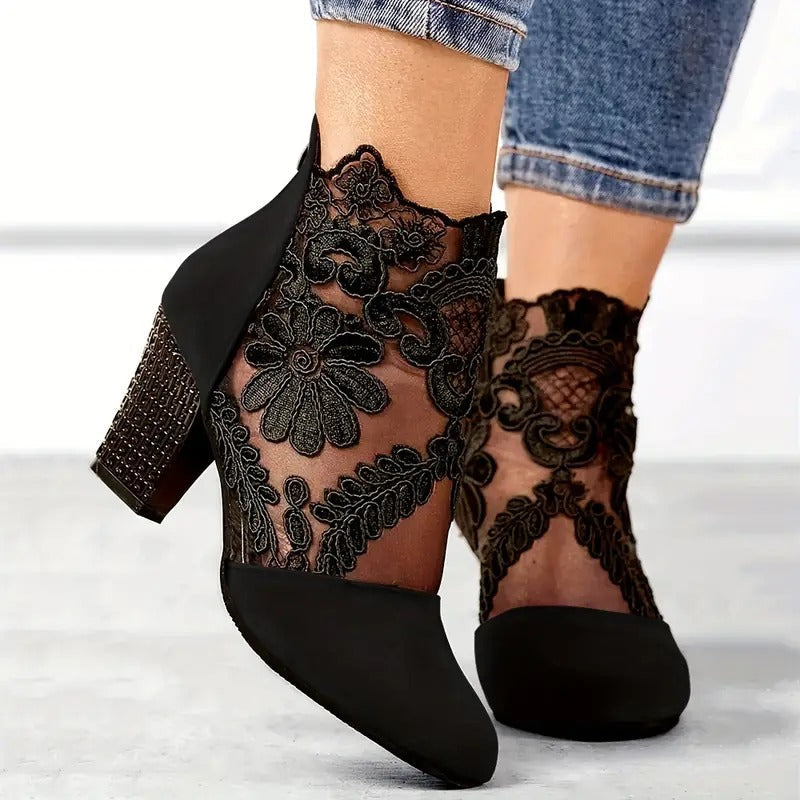 Lucie | Elegante Damesschoenen Met Stevige Blokhak