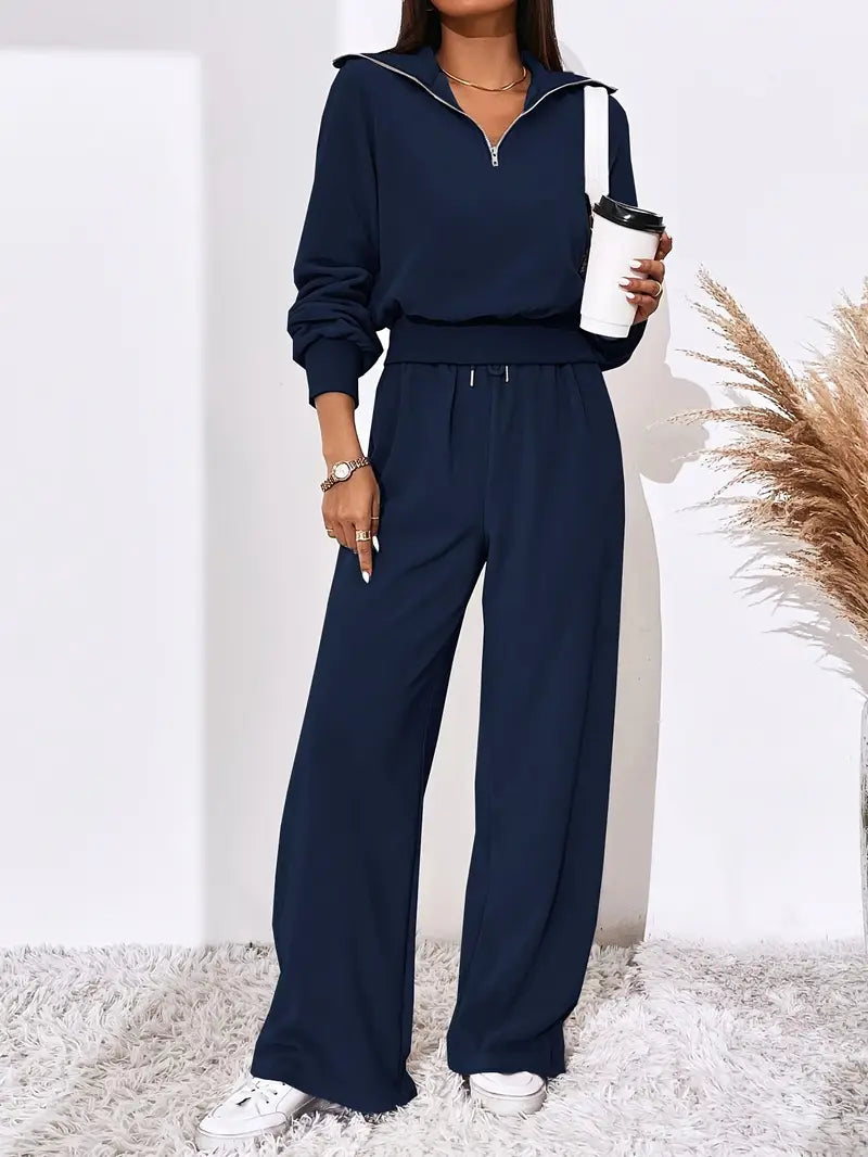 Luna's Urban Ease | Gebreide loungeset met rits 7