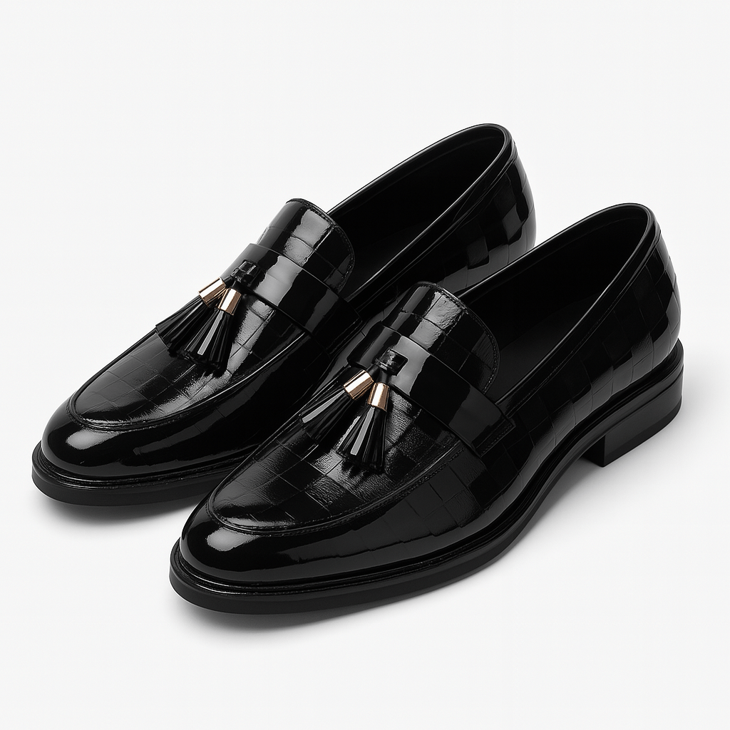 LuxeoutFit | Glad vegan leren tasselloafers 3