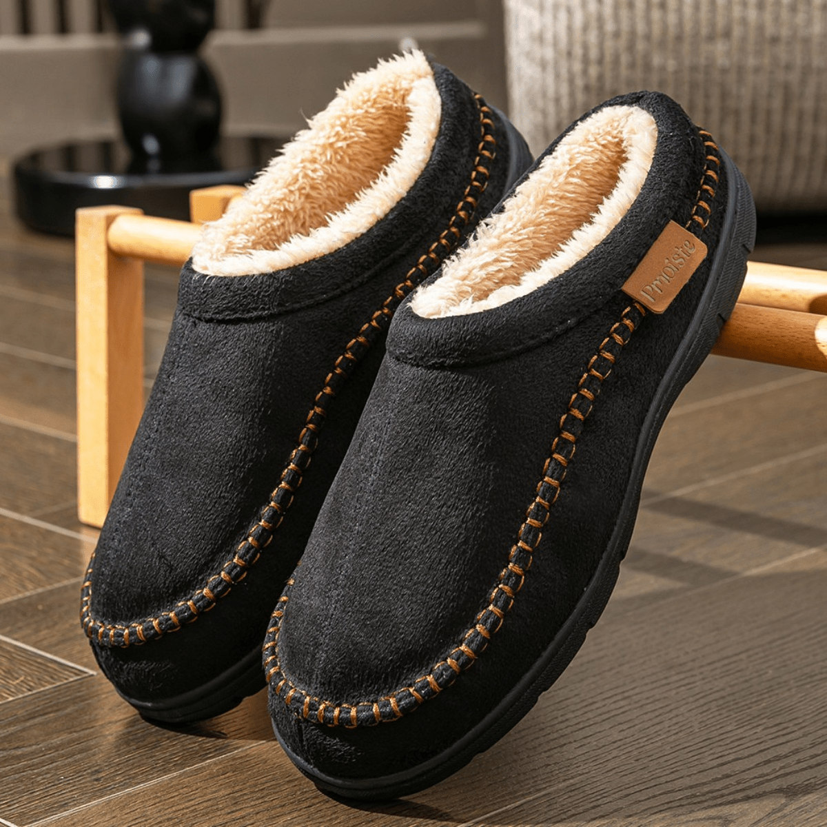 MIRELO | Fleecevoering Slippers Met Stevige Zool 7
