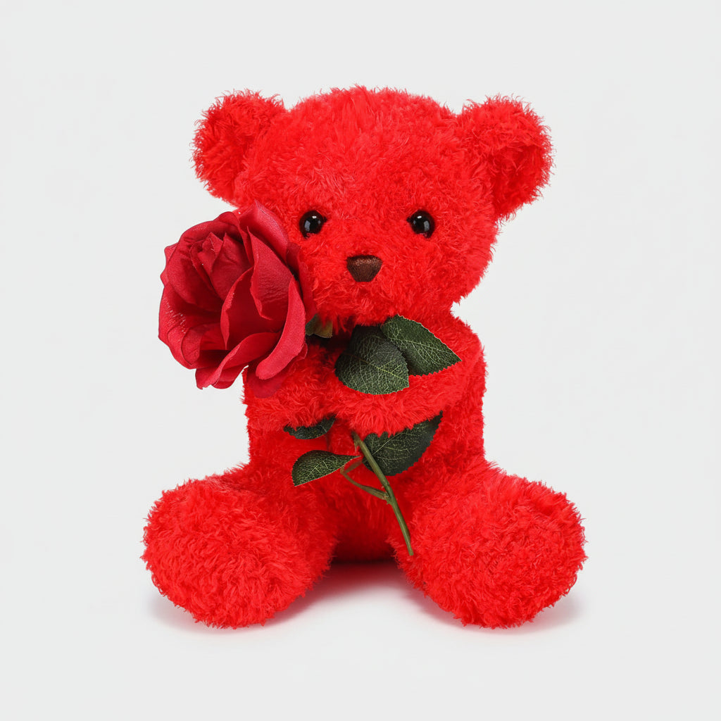 Malou | Zachte Teddybeer Met Een Roos
