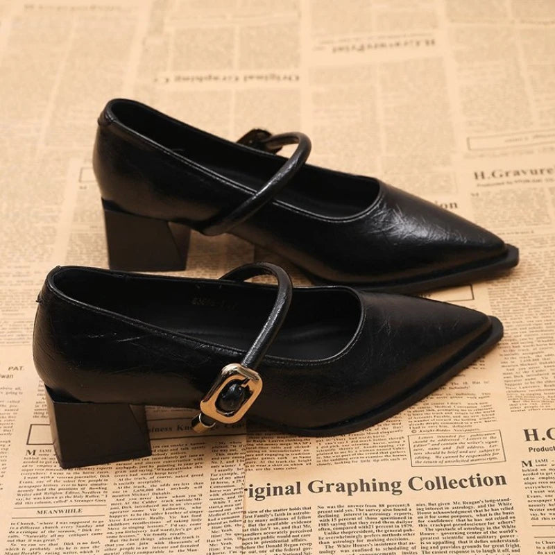 Mary Jane Pumps Met Blokhak | Navando