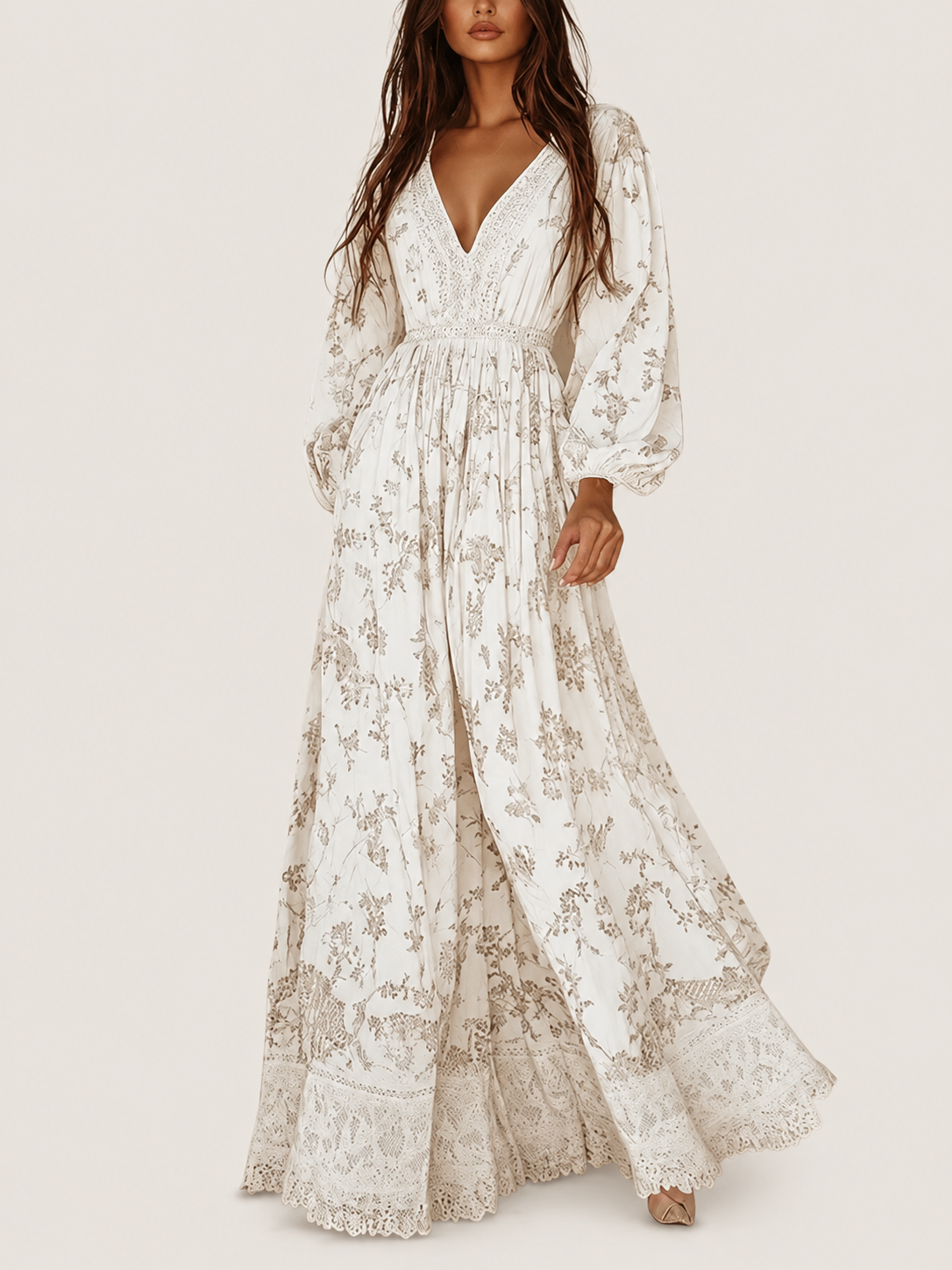 Maxi-Jurk Met Bloemenprint | Navando