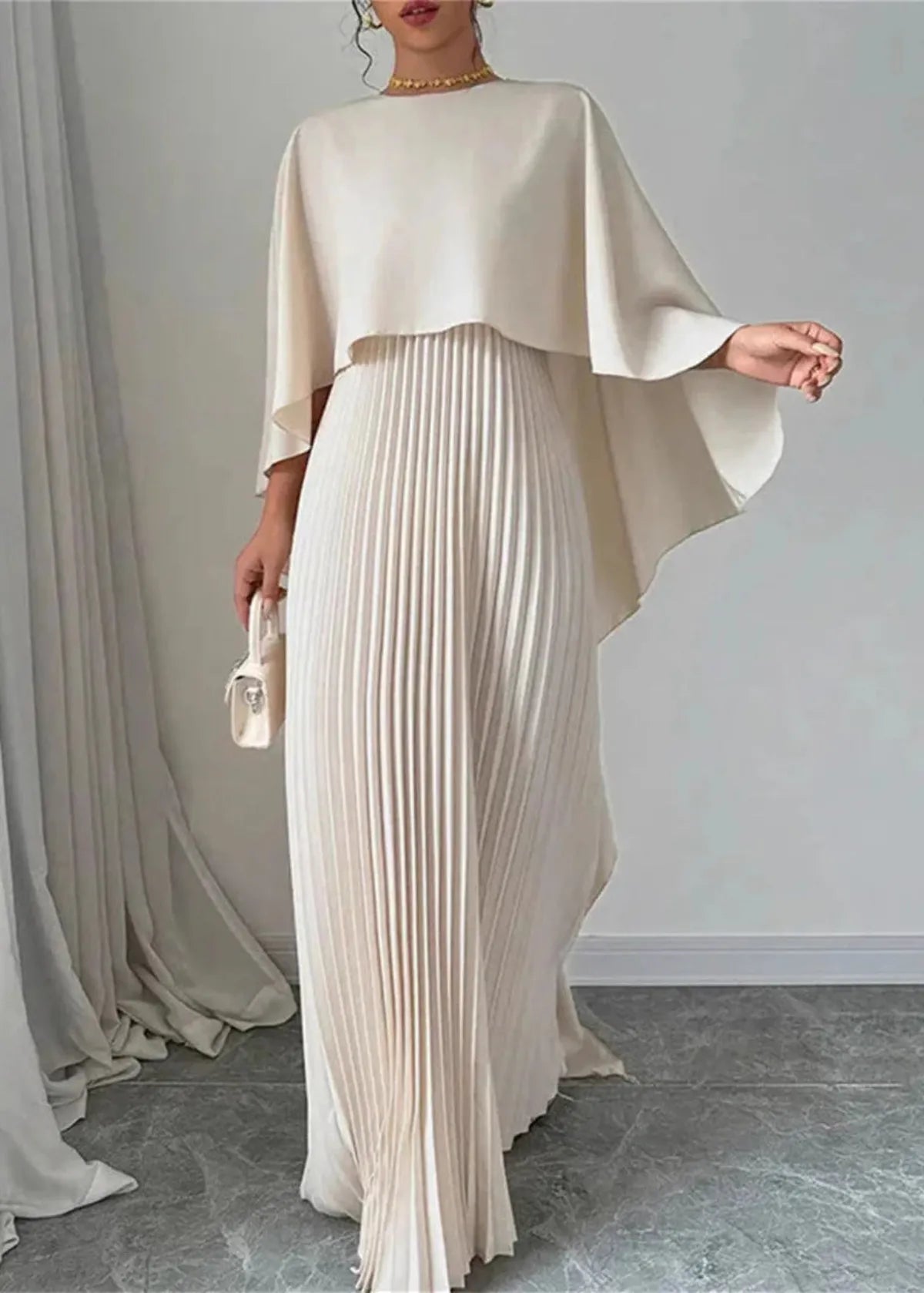 Maxi-Jurk Met Cape | Navando