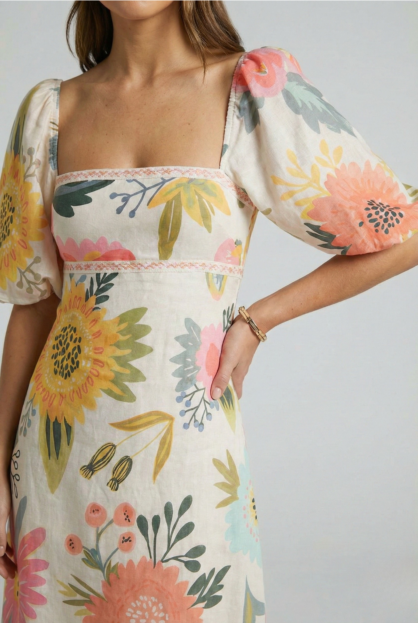 Maxi-Jurk Met Opvallende Bloemenprint | Navando