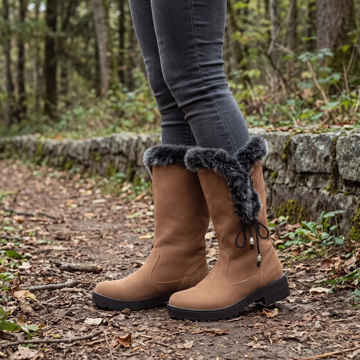 Meike | Hoge Snowboots Met Grove Profielzool