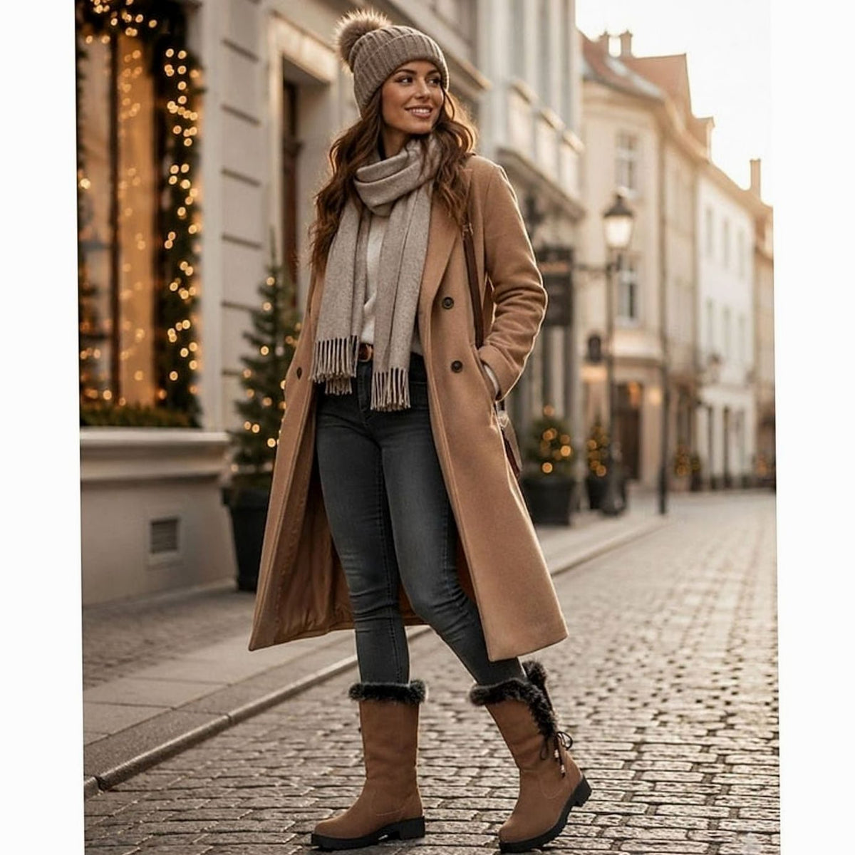 Meike | Hoge Snowboots Met Grove Profielzool