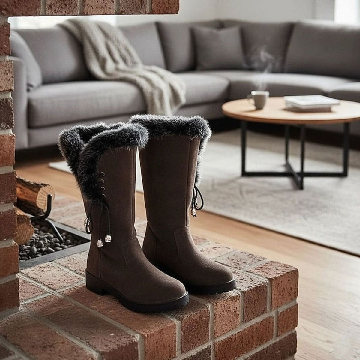 Meike | Hoge Snowboots Met Grove Profielzool