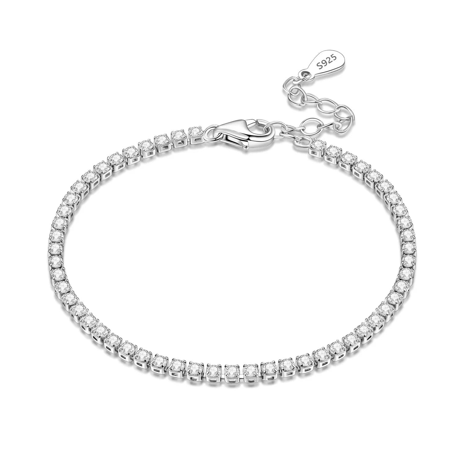 Minimalistische Armband Met Steentjes Zilver | Navando