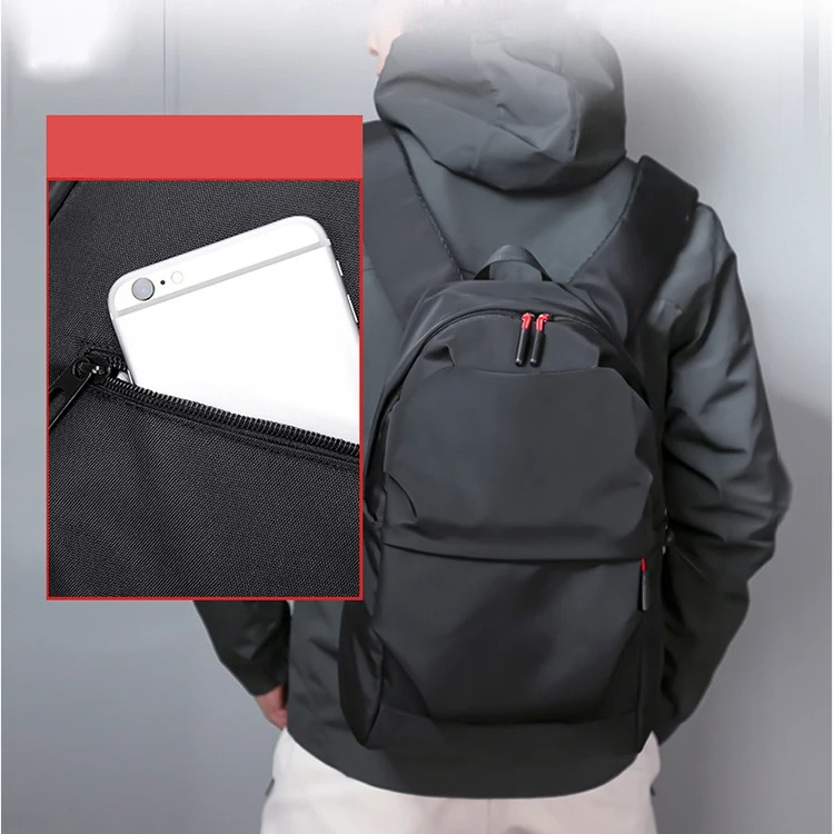 Minimalistische Zwarte Zakelijke Laptop Rugzak | Navando