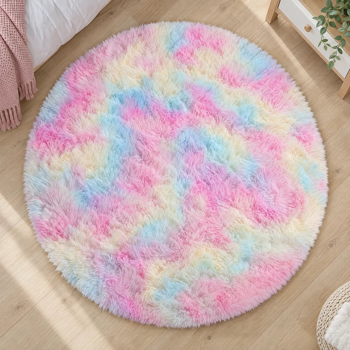 Mirte | Rond Vloerkleed Met Speels Patroon