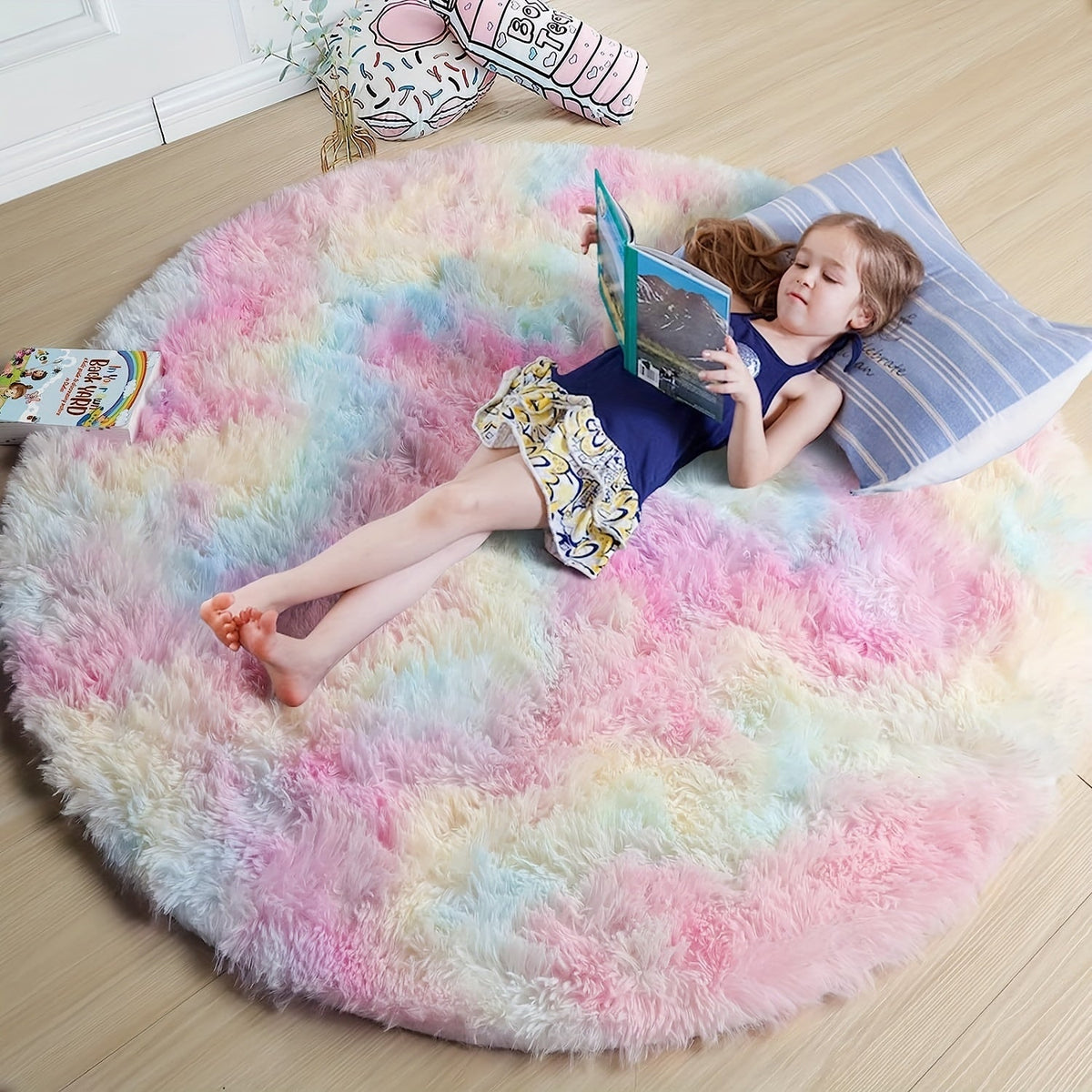 Mirte | Rond Vloerkleed Met Speels Patroon