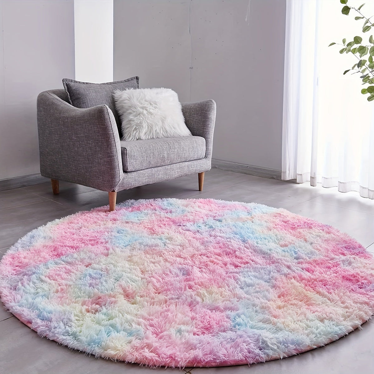 Mirte | Rond Vloerkleed Met Speels Patroon