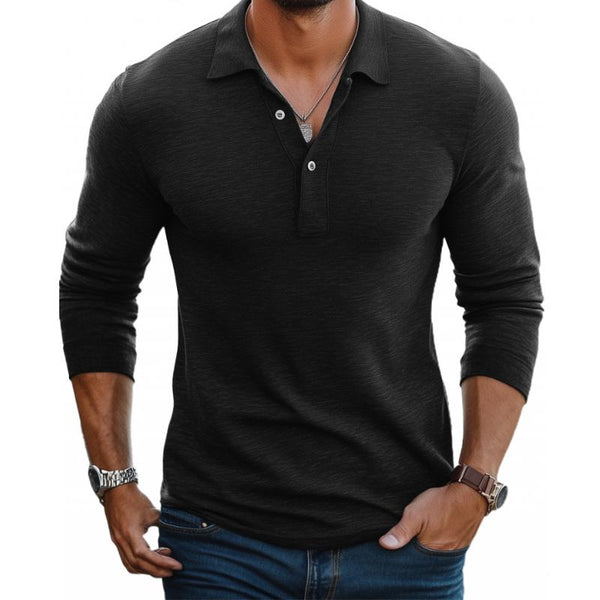 Modern Poloshirt Lange Mouw Voor Heren | Navando