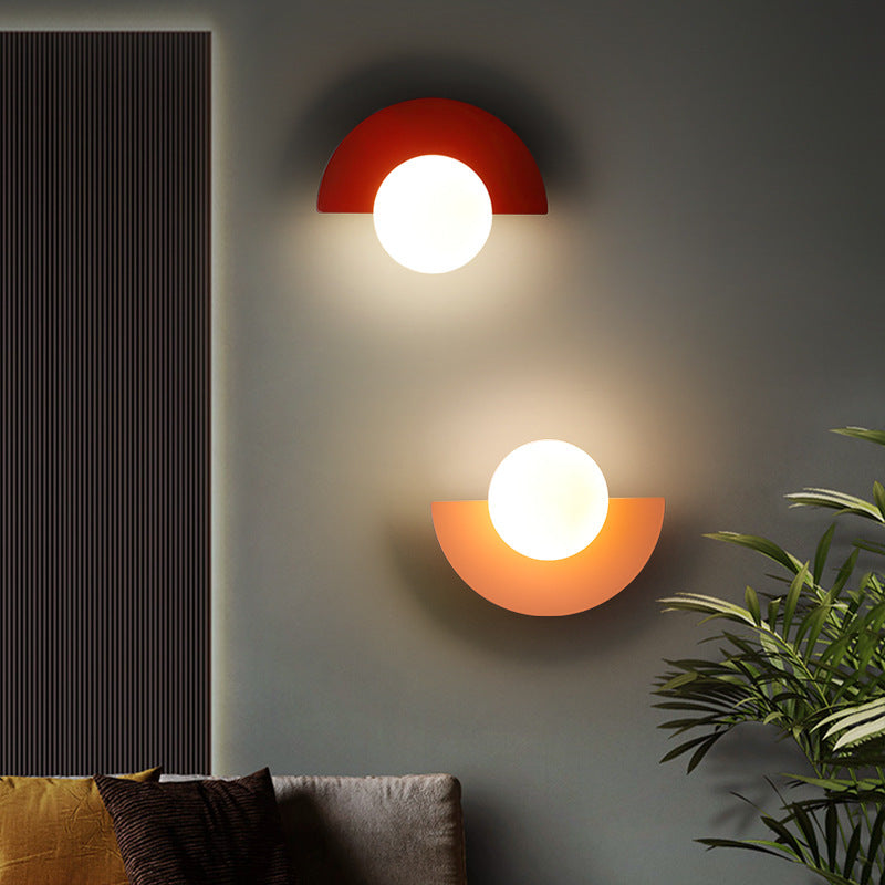 Moderne wandlamp | Glazen bolvormige kandelaar 2