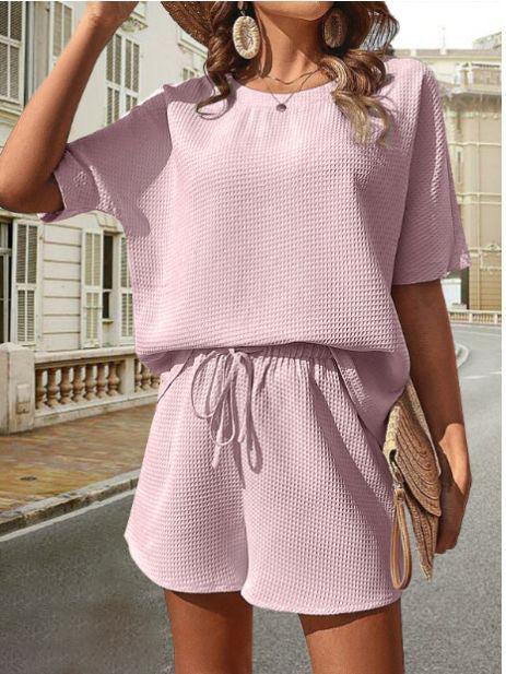 Luna - Comfortabele Tweedelige Set met Korte Mouwen Top en Short voor Dames