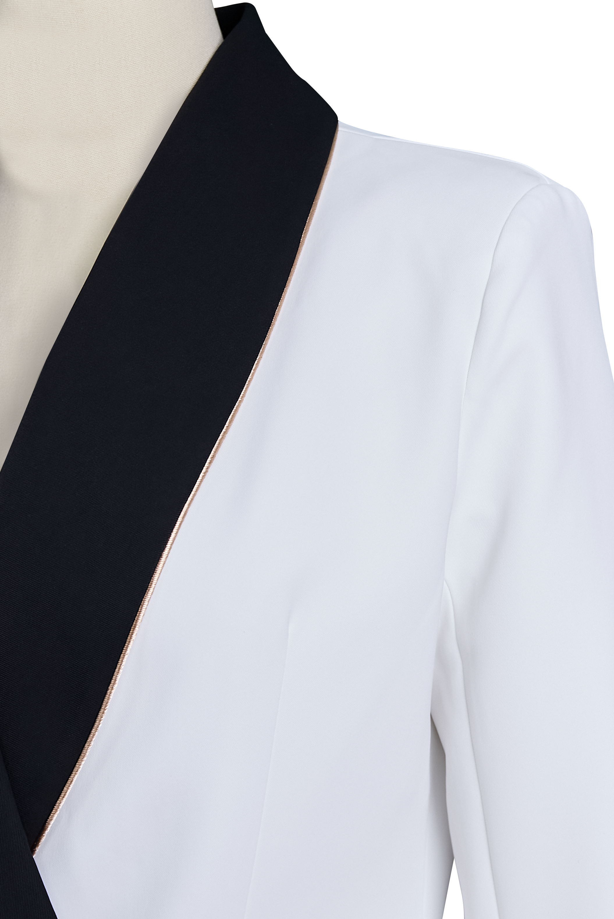 Mooyius | Asymmetrische blazer met zwarte accenten 6