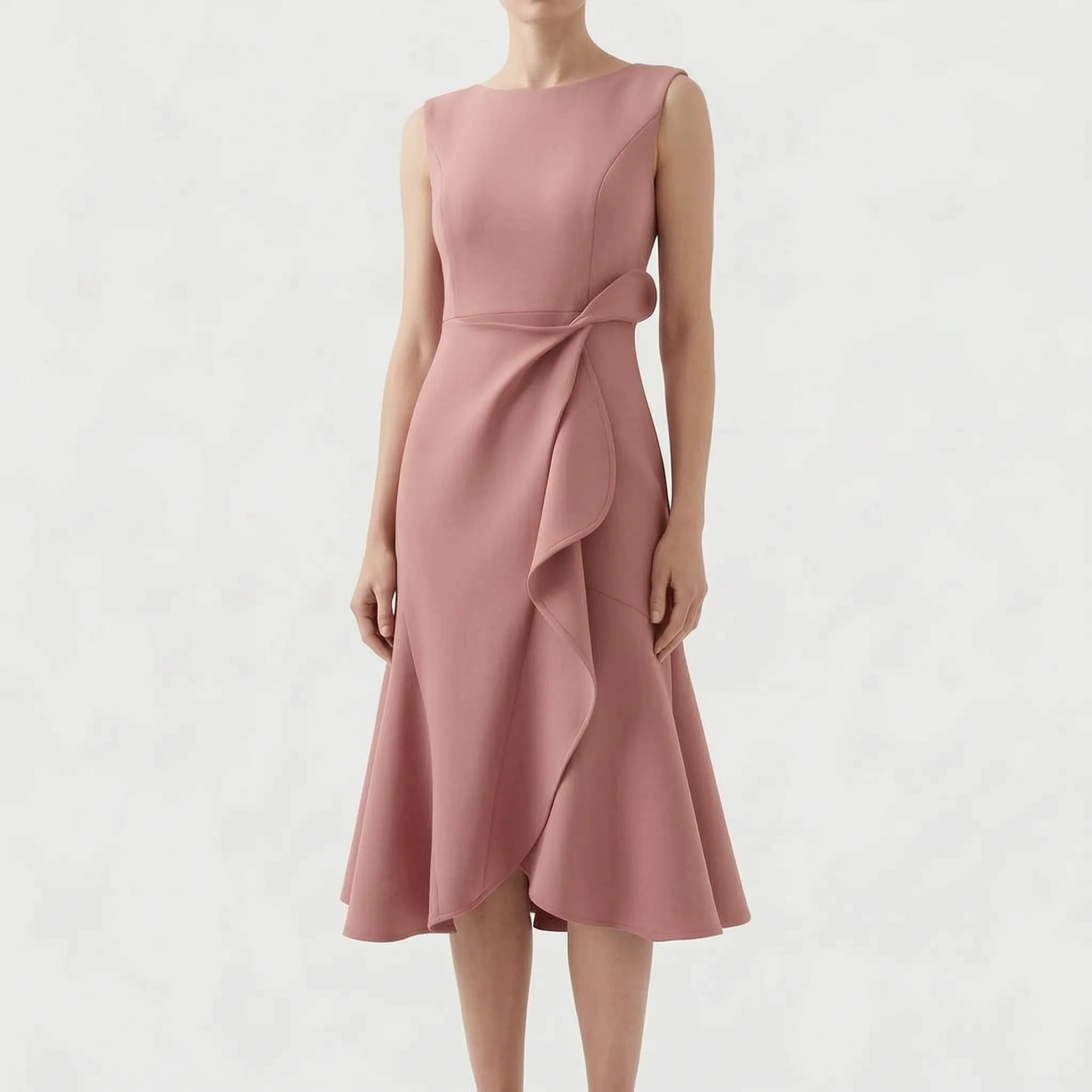 Mouwloze Asymmetrische Midi-Jurk | Navando