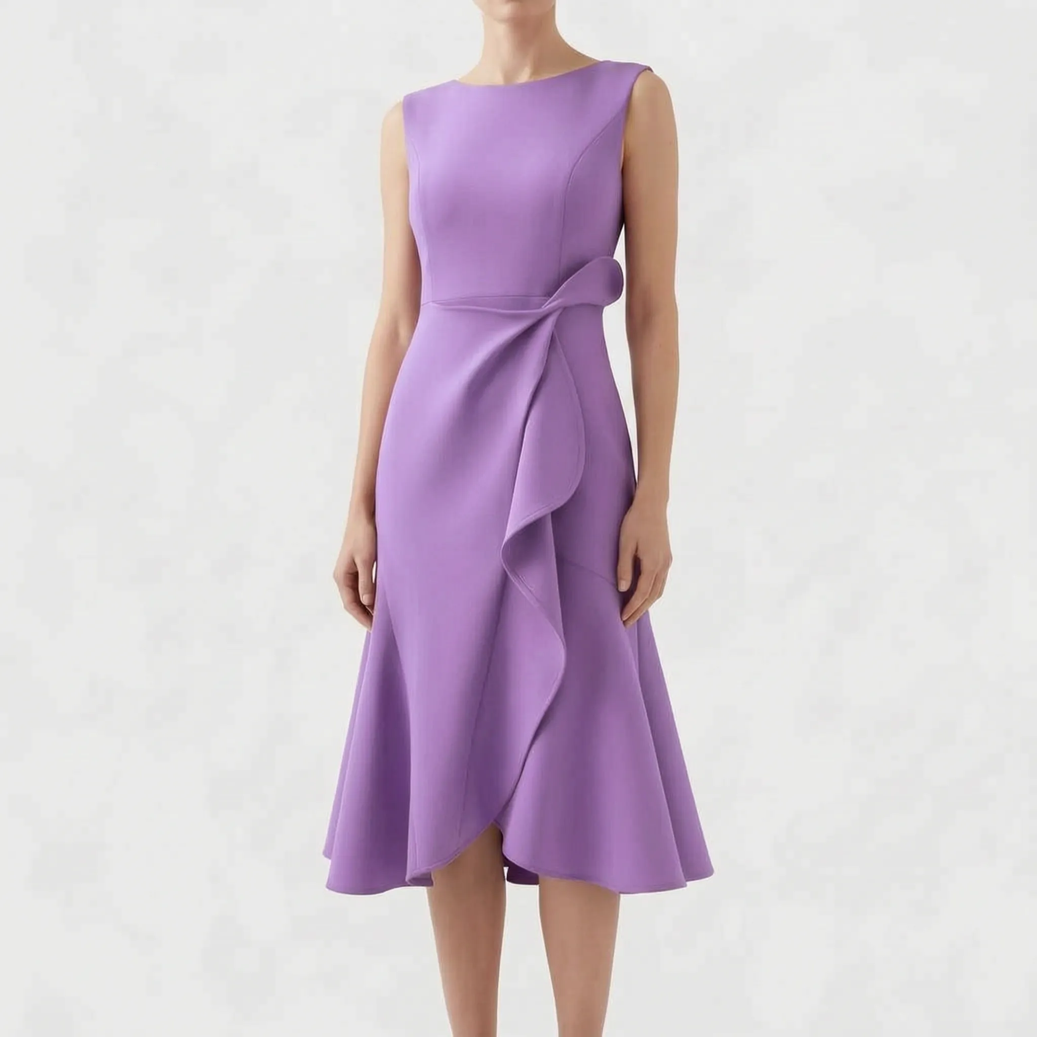Mouwloze Asymmetrische Midi-Jurk | Navando