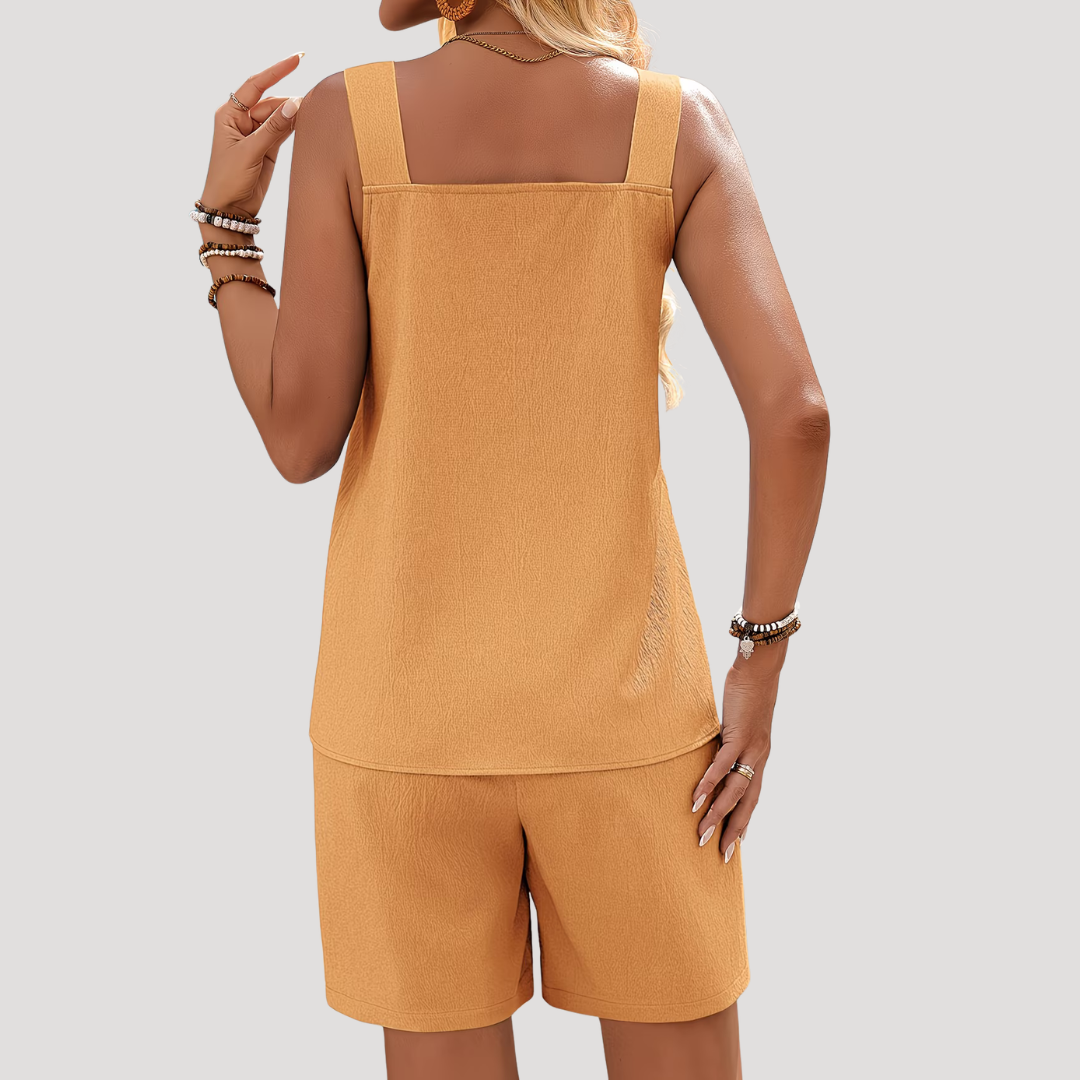 Mouwloze Casual Tweedelige Set Dames | Navando