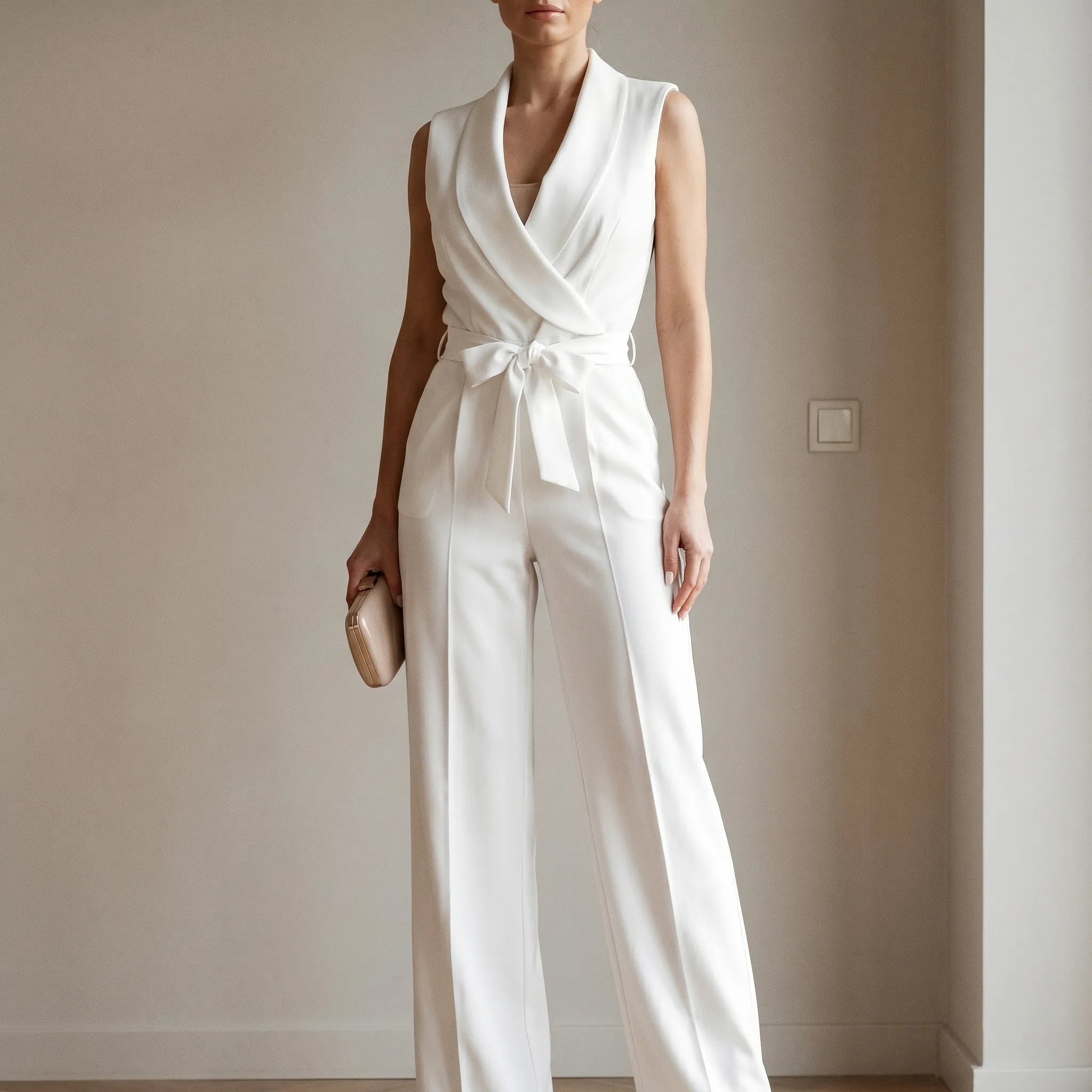 Mouwloze Getailleerde Jumpsuit | Navando