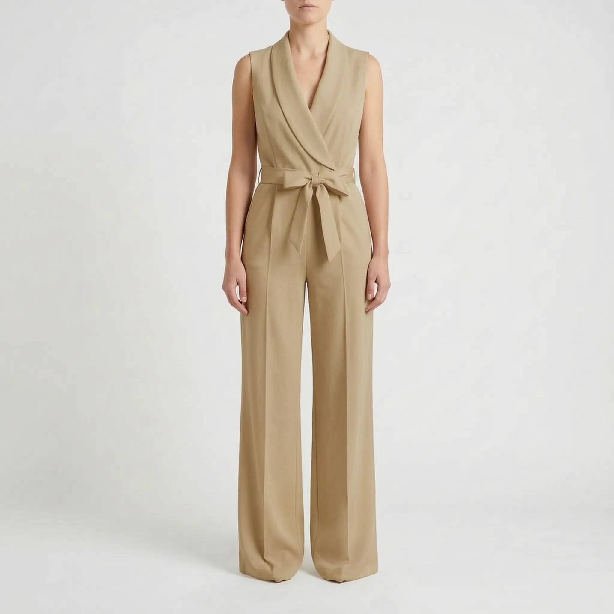 Mouwloze Getailleerde Jumpsuit | Navando