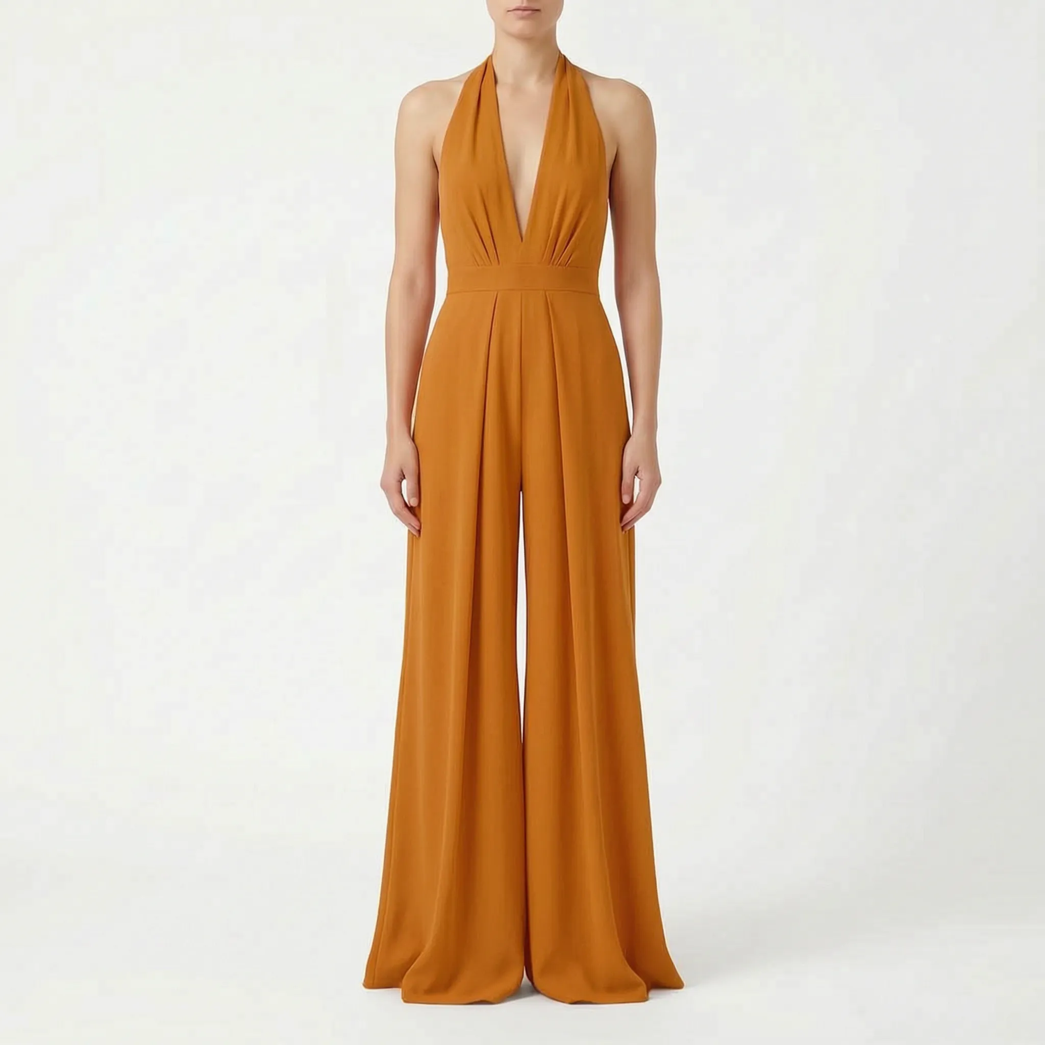 Mouwloze Jumpsuit Met Halternek | Navando