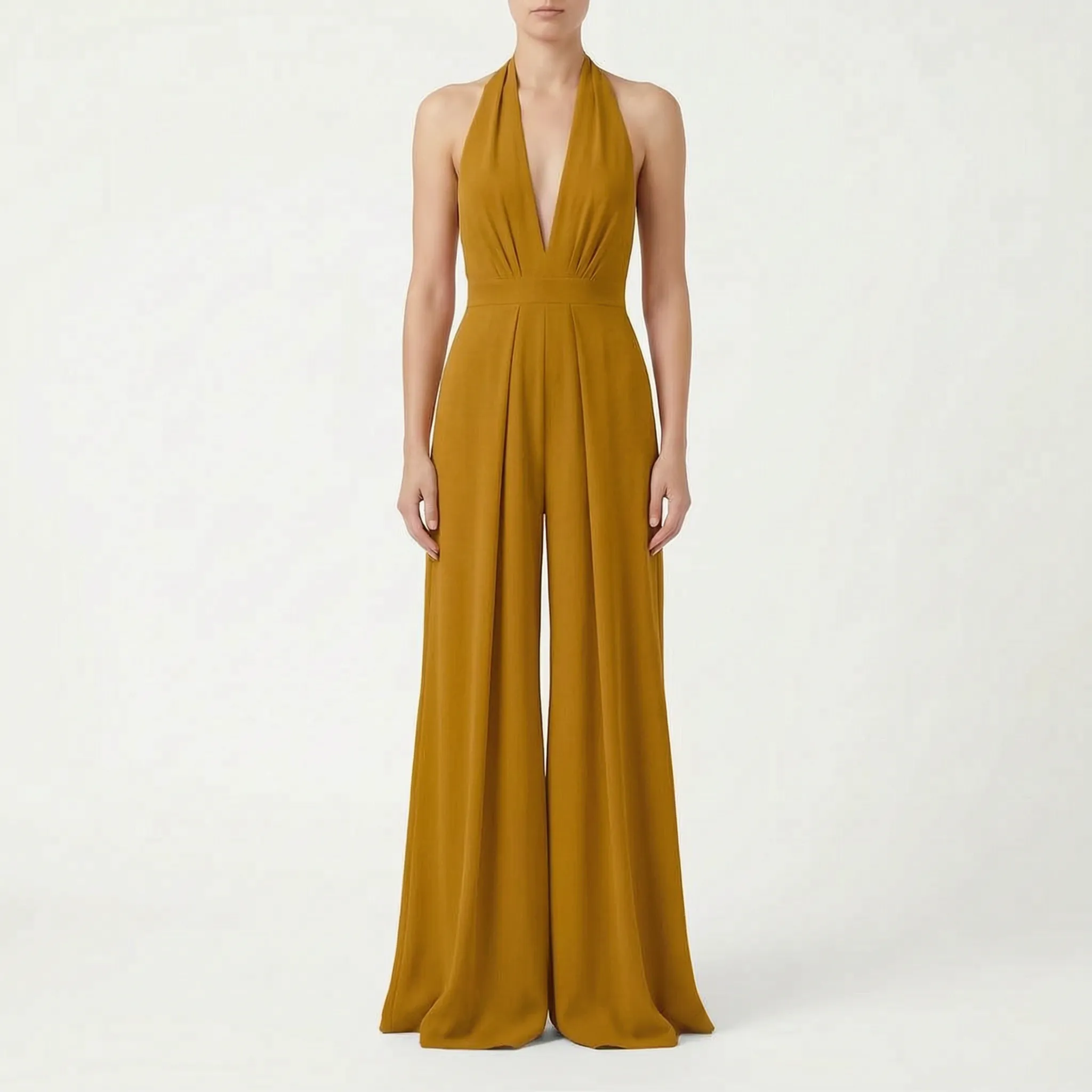 Mouwloze Jumpsuit Met Halternek | Navando