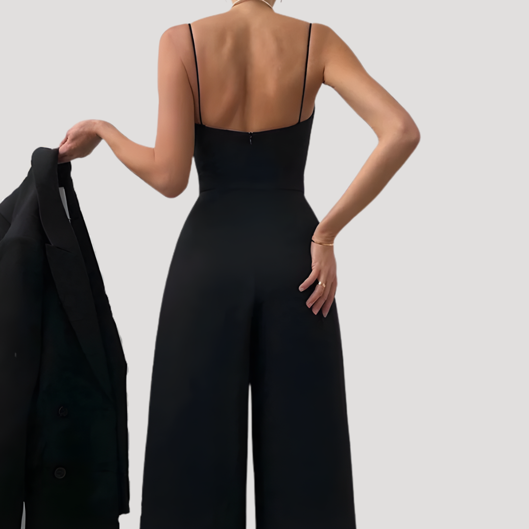 Mouwloze Jumpsuit Met Wijde Pijpen | Navando