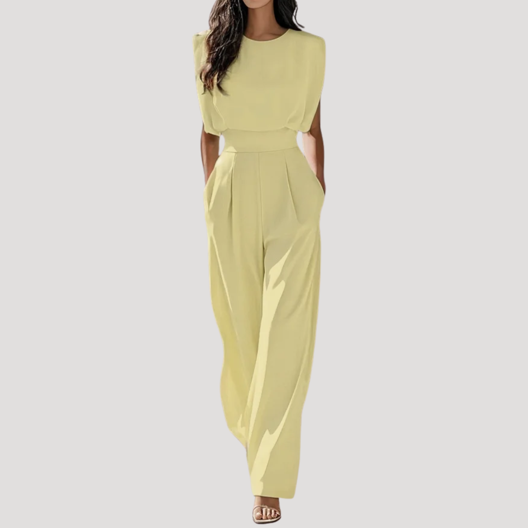 Mouwloze Jumpsuit Met Wijde Pijpen | Navando