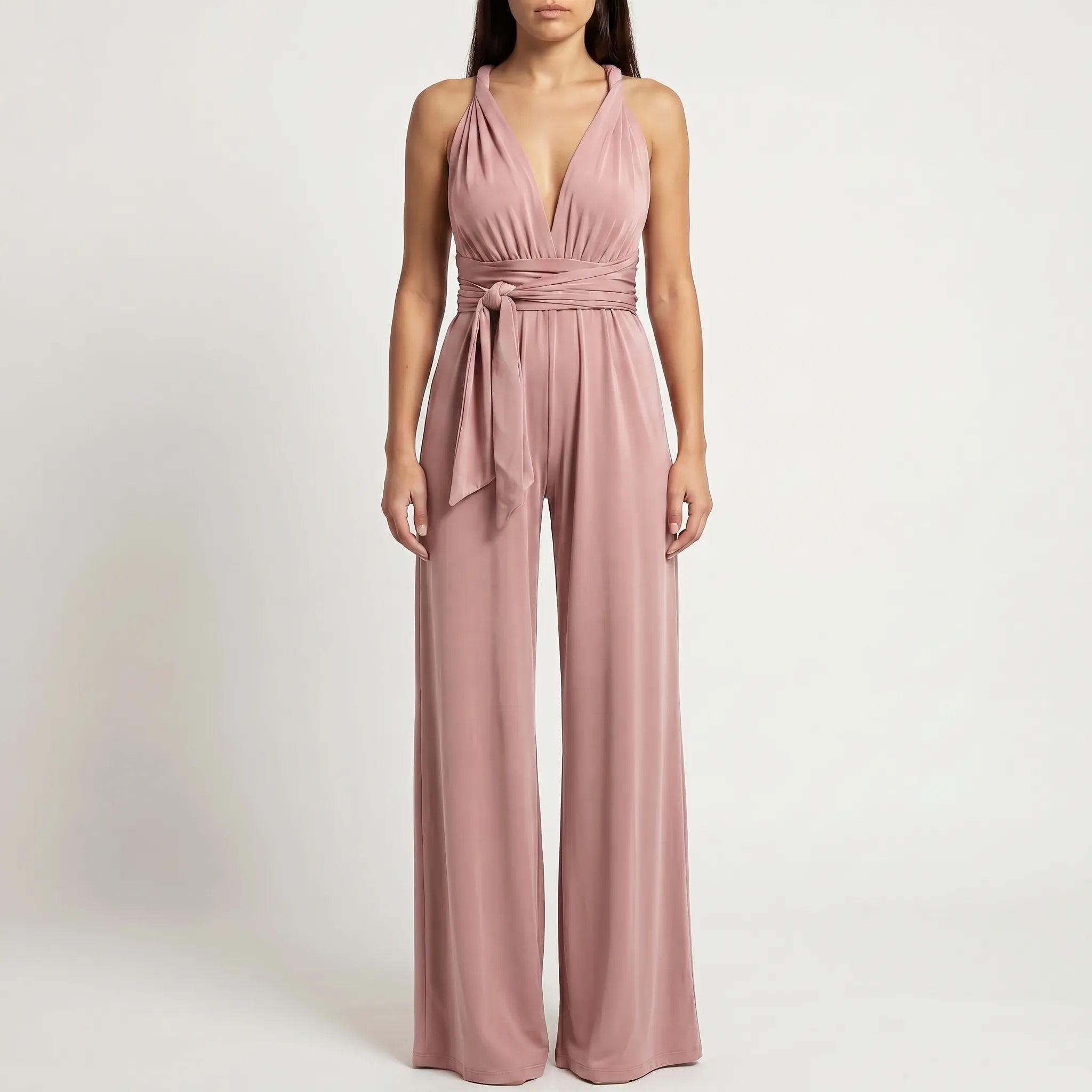 Mouwloze Jumpsuit Met Wijde Pijpen | Navando