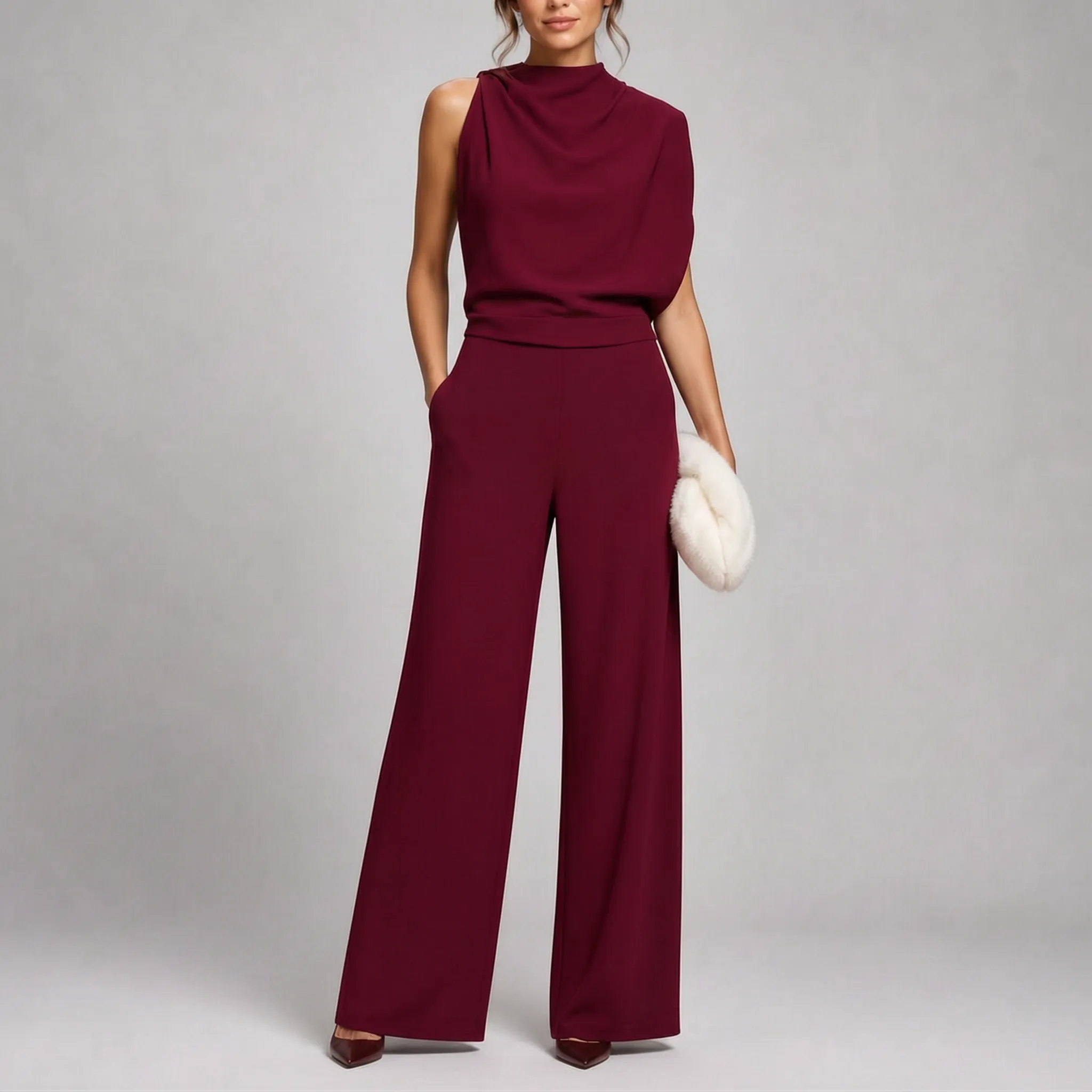 Mouwloze Jumpsuit Met Wijde Pijpen | Navando
