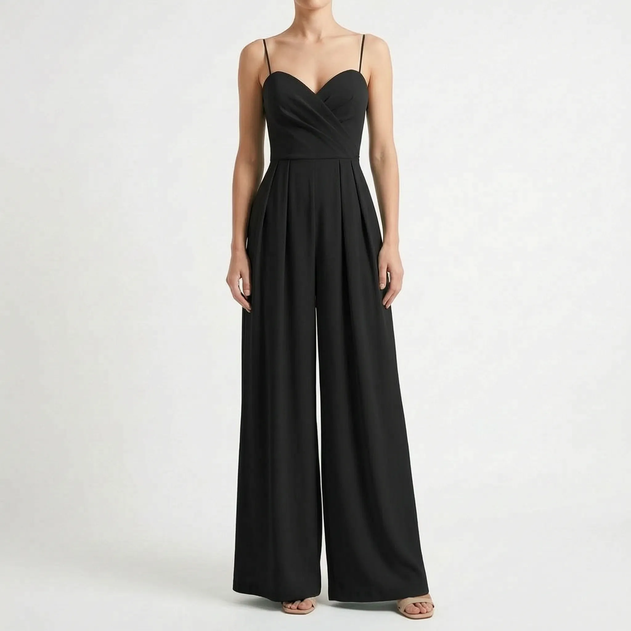 Mouwloze Jumpsuit Met Wijde Pijpen | Navando