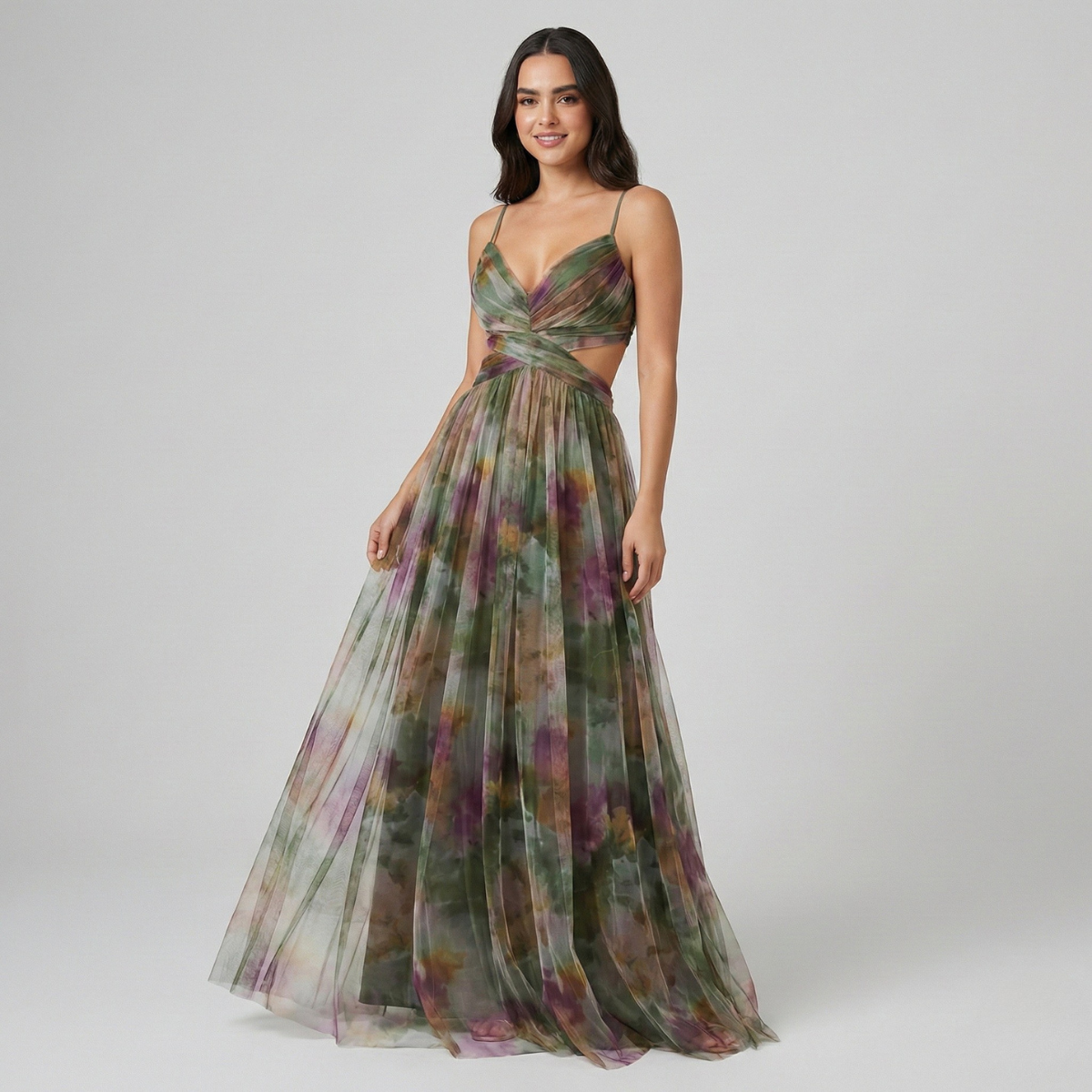 Mouwloze Maxi-Jurk Met Bloemenprint | Navando