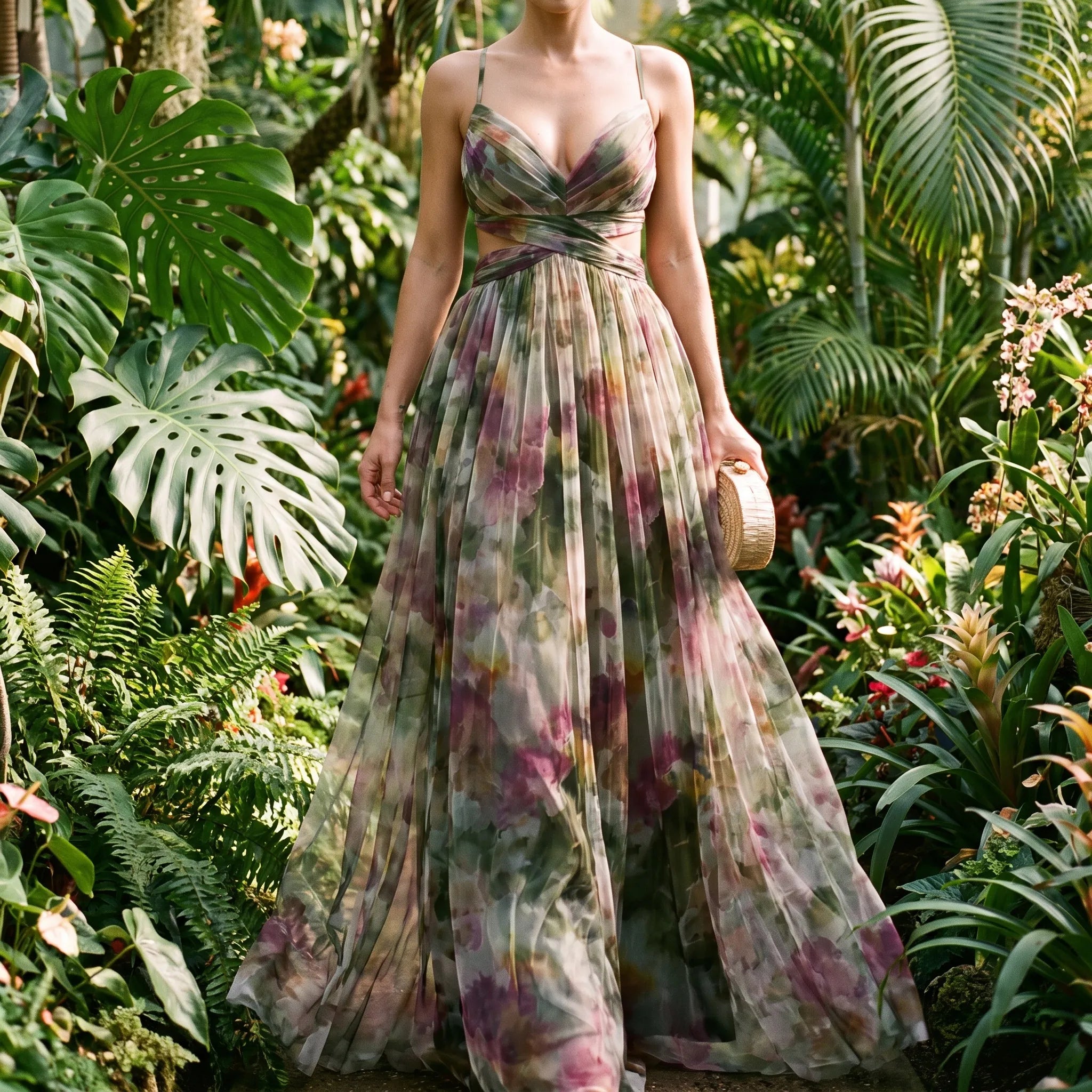 Mouwloze Maxi Jurk Met Kleurrijke Bloemenprint | Navando