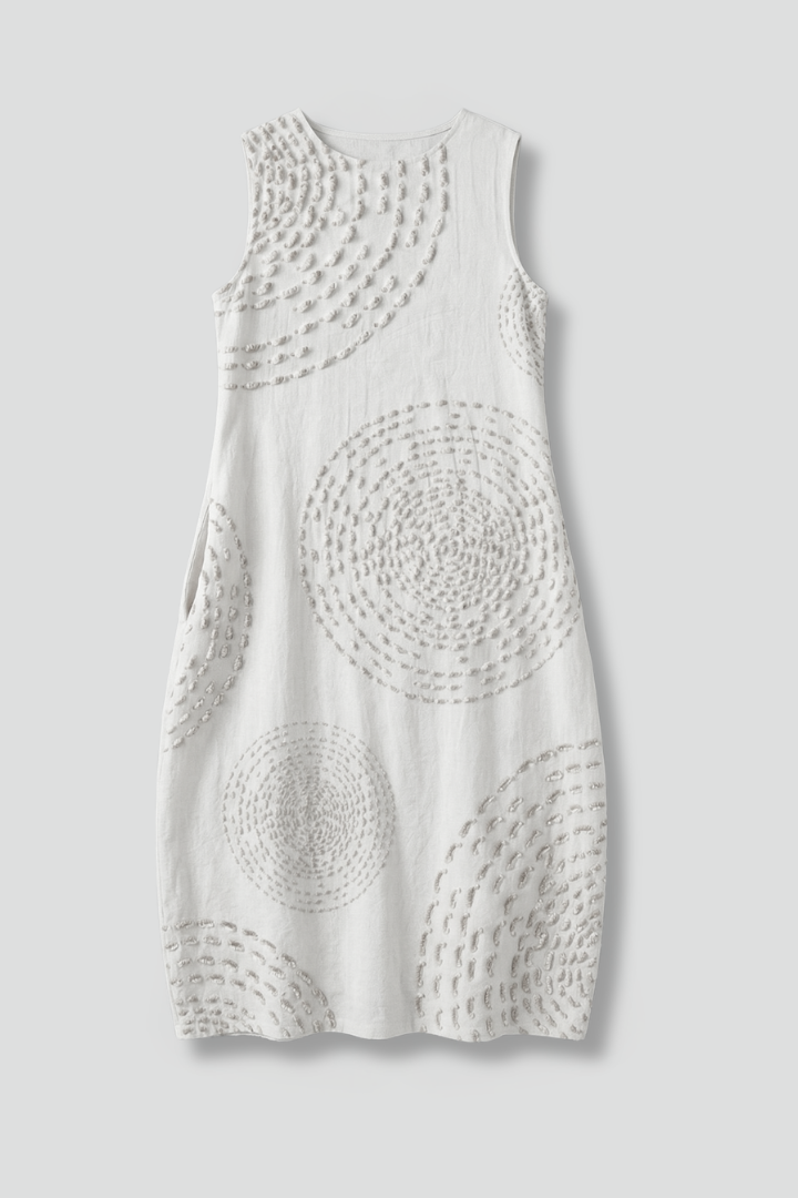 Mouwloze Midi-Jurk Met Structuur | Navando