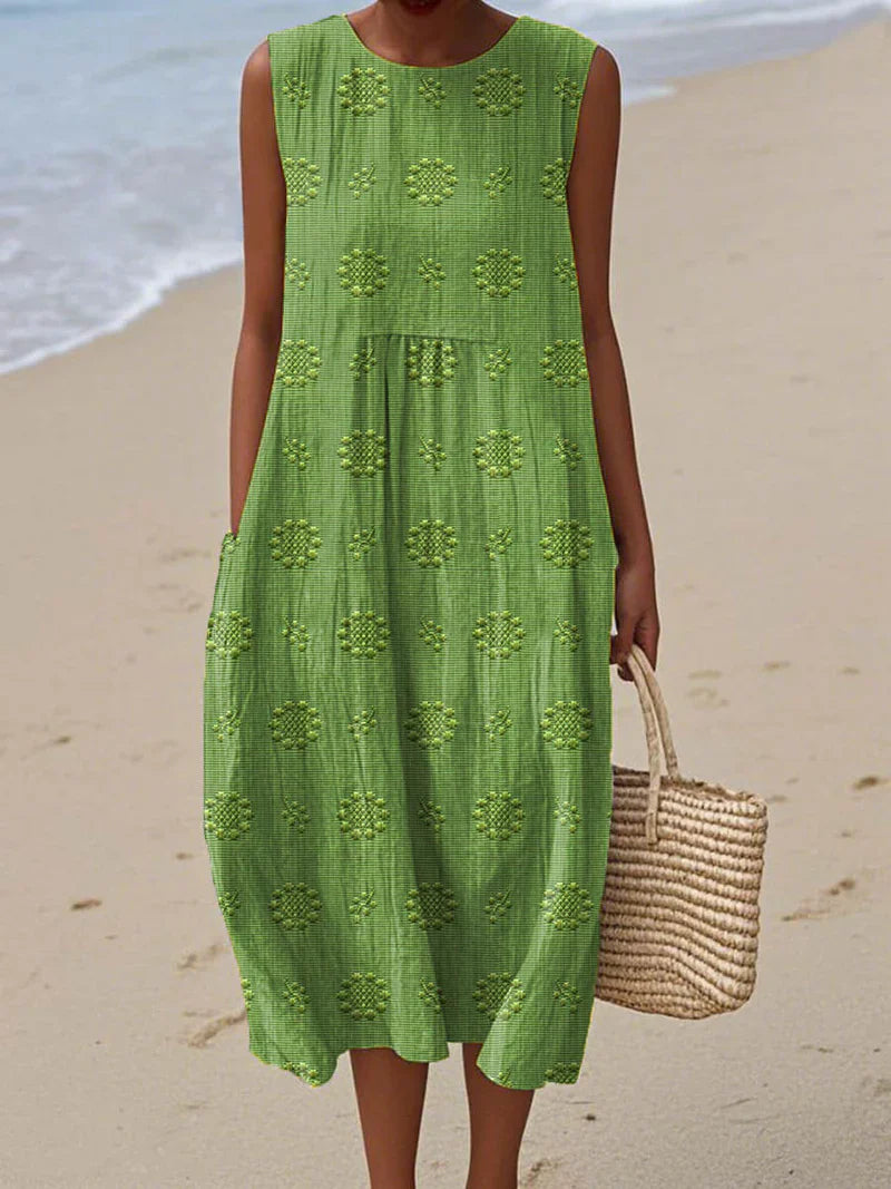 Mouwloze Midi Jurk | Navando