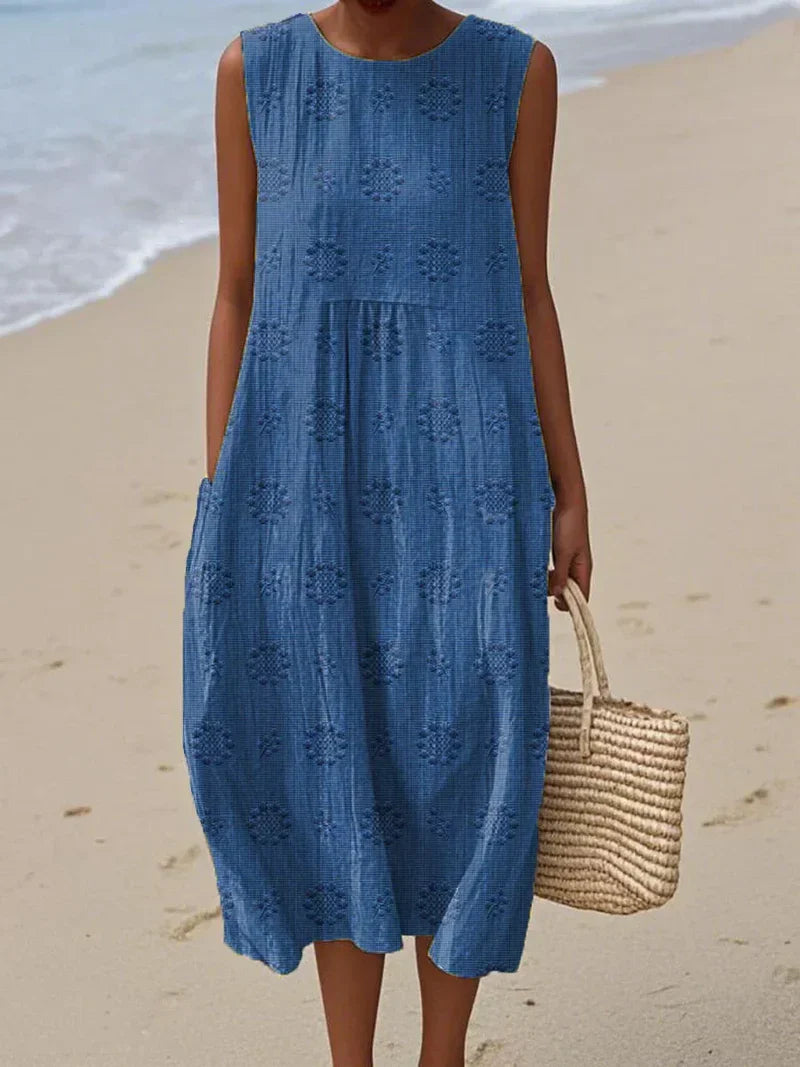Mouwloze Midi Jurk | Navando