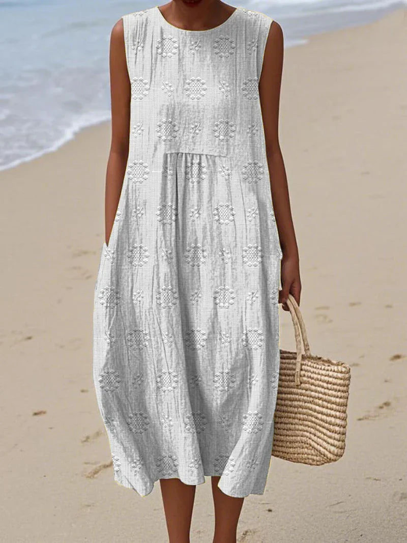 Mouwloze Midi Jurk | Navando